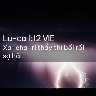 Picture 02 - Lu-ca 1:12 VIE - Xa-cha-ri thấy thì bối rối sợ - Bible Verse Picture