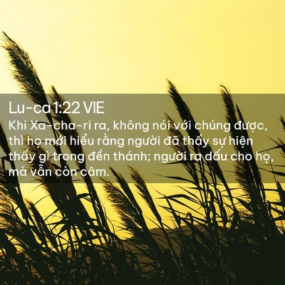 Picture 02 - Lu-ca 1:22 VIE - Khi Xa-cha-ri ra, không nói với chúng - Bible Verse Picture
