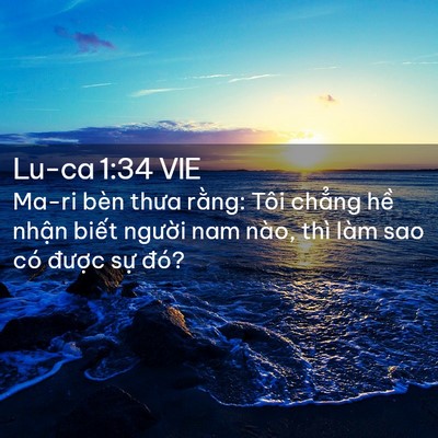 Picture 02 - Lu-ca 1:34 VIE - Ma-ri bèn thưa rằng: Tôi chẳng hề nhận - Bible Verse Picture