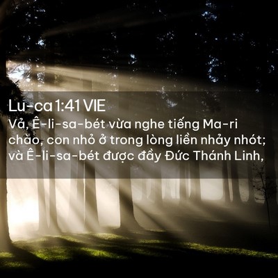 Picture 02 - Lu-ca 1:41 VIE - Vả, Ê-li-sa-bét vừa nghe tiếng Ma-ri - Bible Verse Picture