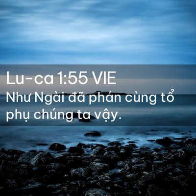 Picture 02 - Lu-ca 1:55 VIE - Như Ngài đã phán cùng tổ phụ chúng ta - Bible Verse Picture