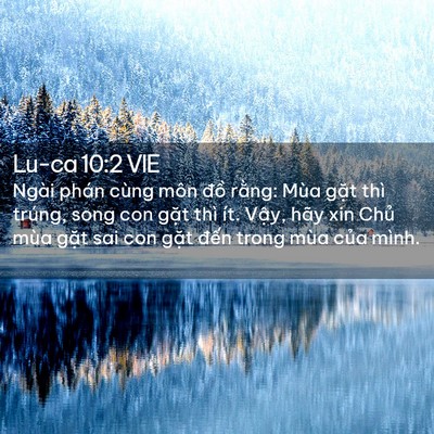 Picture 02 - Lu-ca 10:2 VIE - Ngài phán cùng môn đồ rằng: Mùa gặt - Bible Verse Picture