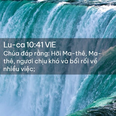 Picture 02 - Lu-ca 10:41 VIE - Chúa đáp rằng: Hỡi Ma-thê, Ma-thê, - Bible Verse Picture
