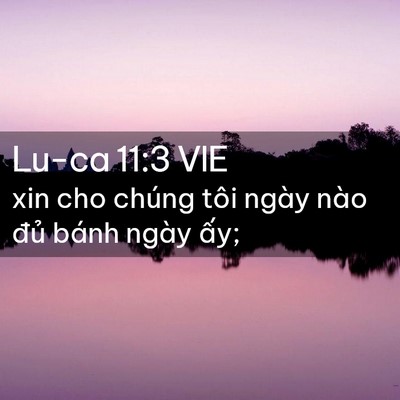 Picture 02 - Lu-ca 11:3 VIE - xin cho chúng tôi ngày nào đủ bánh ngày - Bible Verse Picture