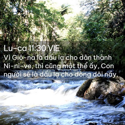 Picture 02 - Lu-ca 11:30 VIE - Vì Giô-na là dấu lạ cho dân thành - Bible Verse Picture