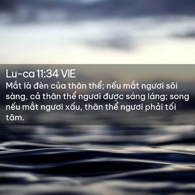 Picture 02 - Lu-ca 11:34 VIE - Mắt là đèn của thân thể; nếu mắt - Bible Verse Picture