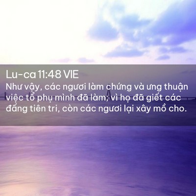 Picture 02 - Lu-ca 11:48 VIE - Như vậy, các ngươi làm chứng và ưng - Bible Verse Picture