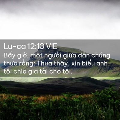 Picture 02 - Lu-ca 12:13 VIE - Bấy giờ, một người giữa dân chúng - Bible Verse Picture