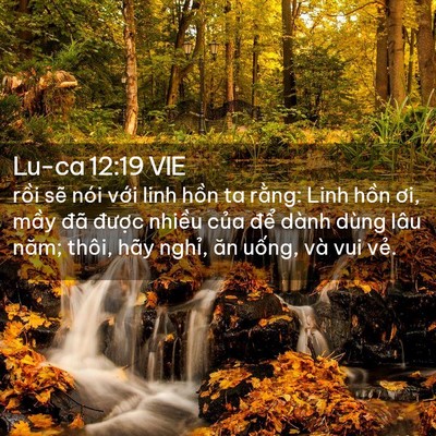 Picture 02 - Lu-ca 12:19 VIE - rồi sẽ nói với linh hồn ta rằng: Linh - Bible Verse Picture