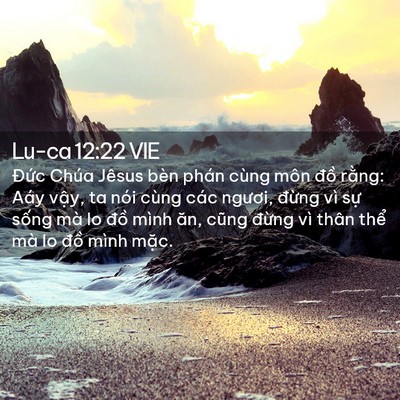 Picture 02 - Lu-ca 12:22 VIE - Đức Chúa Jêsus bèn phán cùng môn đồ - Bible Verse Picture
