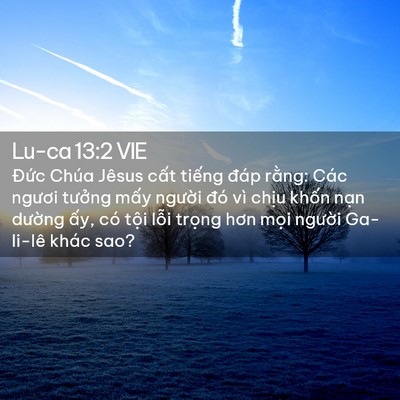 Picture 02 - Lu-ca 13:2 VIE - Đức Chúa Jêsus cất tiếng đáp rằng: - Bible Verse Picture