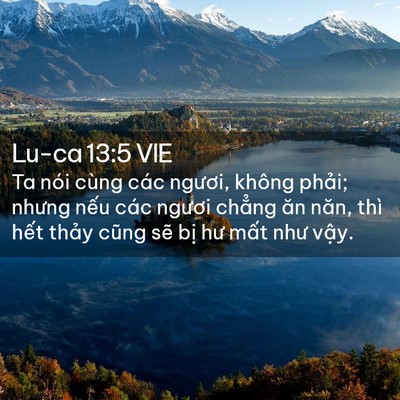Picture 02 - Lu-ca 13:5 VIE - Ta nói cùng các ngươi, không phải; nhưng - Bible Verse Picture