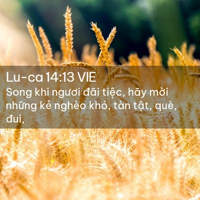 Picture 02 - Lu-ca 14:13 VIE - Song khi ngươi đãi tiệc, hãy mời những - Bible Verse Picture