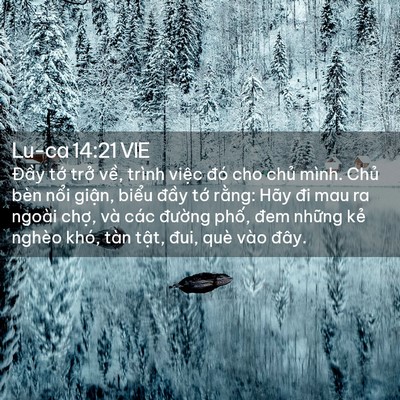 Picture 02 - Lu-ca 14:21 VIE - Đầy tớ trở về, trình việc đó cho - Bible Verse Picture