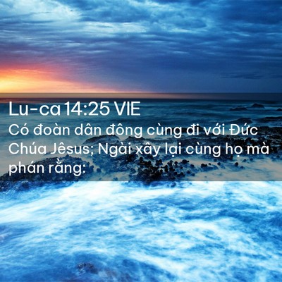 Picture 02 - Lu-ca 14:25 VIE - Có đoàn dân đông cùng đi với Đức - Bible Verse Picture