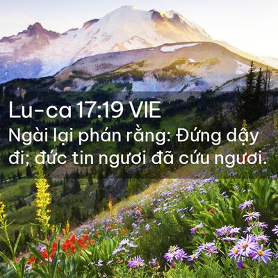 Picture 02 - Lu-ca 17:19 VIE - Ngài lại phán rằng: Đứng dậy đi; - Bible Verse Picture