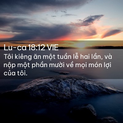 Picture 02 - Lu-ca 18:12 VIE - Tôi kiêng ăn một tuần lễ hai lần, và - Bible Verse Picture