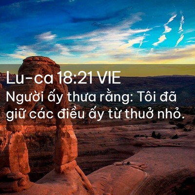 Picture 02 - Lu-ca 18:21 VIE - Người ấy thưa rằng: Tôi đã giữ các - Bible Verse Picture