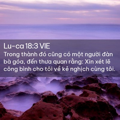 Picture 02 - Lu-ca 18:3 VIE - Trong thành đó cũng có một người đàn - Bible Verse Picture