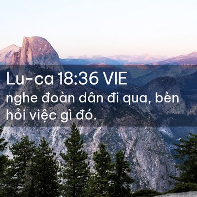 Picture 02 - Lu-ca 18:36 VIE - nghe đoàn dân đi qua, bèn hỏi việc gì - Bible Verse Picture