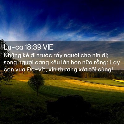 Picture 02 - Lu-ca 18:39 VIE - Những kẻ đi trước rầy người cho nín - Bible Verse Picture
