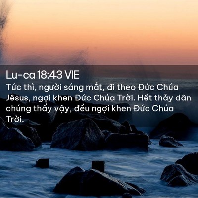 Picture 02 - Lu-ca 18:43 VIE - Tức thì, người sáng mắt, đi theo Đức - Bible Verse Picture