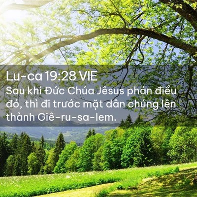 Picture 02 - Lu-ca 19:28 VIE - Sau khi Đức Chúa Jêsus phán điều đó, - Bible Verse Picture