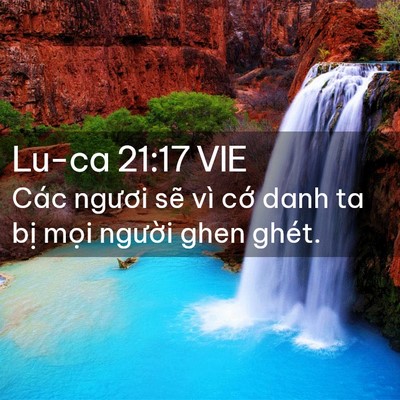 Picture 02 - Lu-ca 21:17 VIE - Các ngươi sẽ vì cớ danh ta bị mọi - Bible Verse Picture