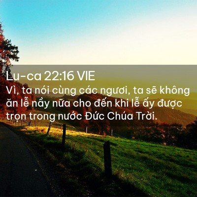 Picture 02 - Lu-ca 22:16 VIE - Vì, ta nói cùng các ngươi, ta sẽ không - Bible Verse Picture