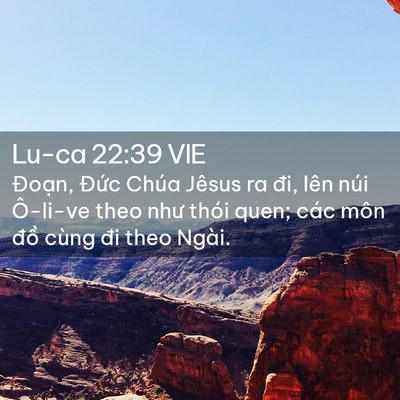 Picture 02 - Lu-ca 22:39 VIE - Đoạn, Đức Chúa Jêsus ra đi, lên núi - Bible Verse Picture