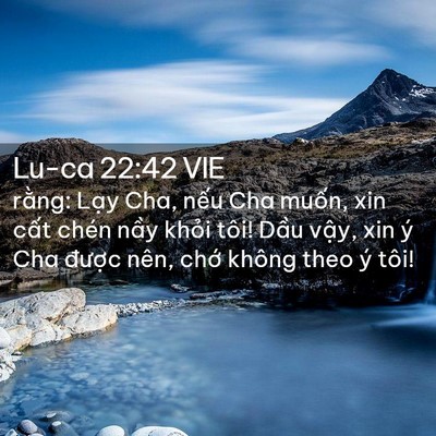 Picture 02 - Lu-ca 22:42 VIE - rằng: Lạy Cha, nếu Cha muốn, xin cất - Bible Verse Picture