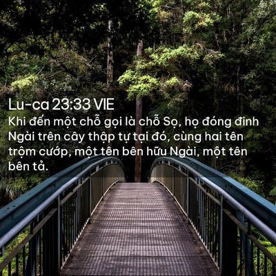 Picture 02 - Lu-ca 23:33 VIE - Khi đến một chỗ gọi là chỗ Sọ, họ - Bible Verse Picture