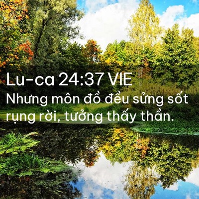 Picture 02 - Lu-ca 24:37 VIE - Nhưng môn đồ đều sửng sốt rụng - Bible Verse Picture