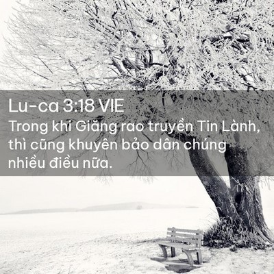 Picture 02 - Lu-ca 3:18 VIE - Trong khi Giăng rao truyền Tin Lành, thì - Bible Verse Picture