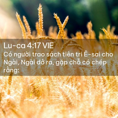 Picture 02 - Lu-ca 4:17 VIE - Có người trao sách tiên tri Ê-sai cho - Bible Verse Picture