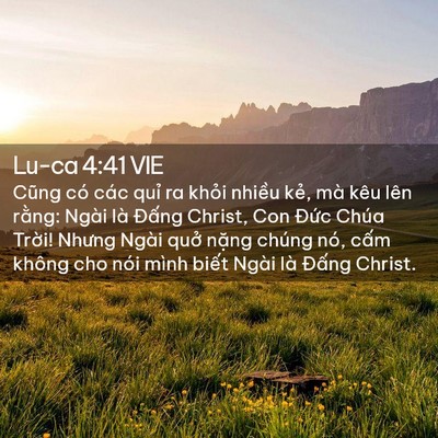 Picture 02 - Lu-ca 4:41 VIE - Cũng có các quỉ ra khỏi nhiều kẻ, mà - Bible Verse Picture