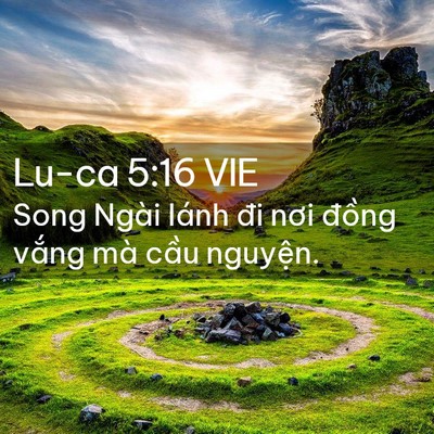 Picture 02 - Lu-ca 5:16 VIE - Song Ngài lánh đi nơi đồng vắng mà - Bible Verse Picture