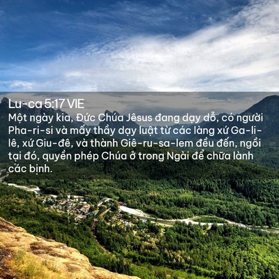 Picture 02 - Lu-ca 5:17 VIE - Một ngày kia, Đức Chúa Jêsus đang dạy - Bible Verse Picture