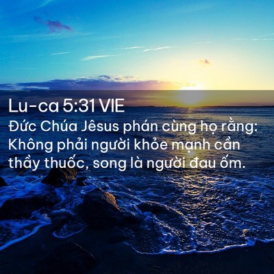 Picture 02 - Lu-ca 5:31 VIE - Đức Chúa Jêsus phán cùng họ rằng: - Bible Verse Picture