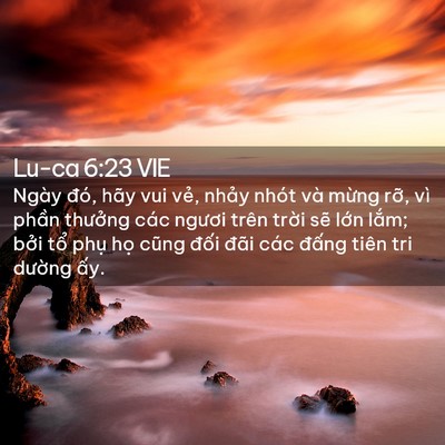 Picture 02 - Lu-ca 6:23 VIE - Ngày đó, hãy vui vẻ, nhảy nhót và - Bible Verse Picture