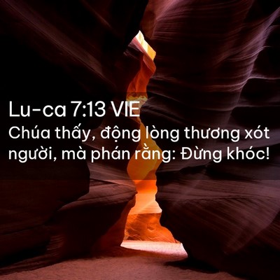 Picture 02 - Lu-ca 7:13 VIE - Chúa thấy, động lòng thương xót - Bible Verse Picture
