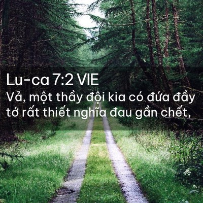 Picture 02 - Lu-ca 7:2 VIE - Vả, một thầy đội kia có đứa đầy - Bible Verse Picture