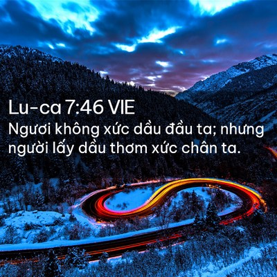 Picture 02 - Lu-ca 7:46 VIE - Ngươi không xức dầu đầu ta; nhưng - Bible Verse Picture