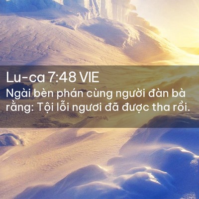 Picture 02 - Lu-ca 7:48 VIE - Ngài bèn phán cùng người đàn bà rằng: - Bible Verse Picture