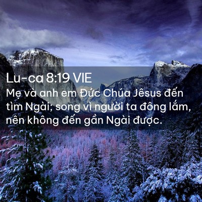 Picture 02 - Lu-ca 8:19 VIE - Mẹ và anh em Đức Chúa Jêsus đến tìm - Bible Verse Picture