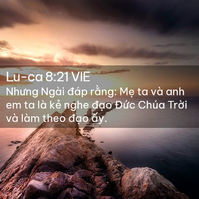 Picture 02 - Lu-ca 8:21 VIE - Nhưng Ngài đáp rằng: Mẹ ta và anh em ta - Bible Verse Picture