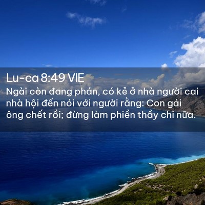Picture 02 - Lu-ca 8:49 VIE - Ngài còn đang phán, có kẻ ở nhà - Bible Verse Picture
