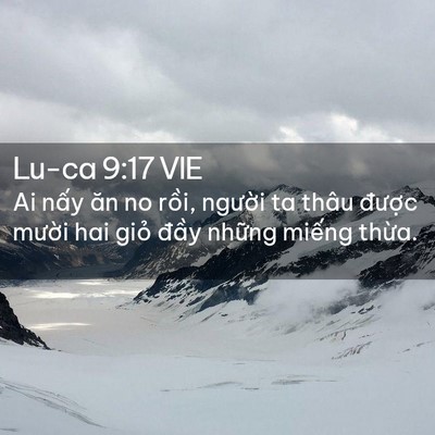 Picture 02 - Lu-ca 9:17 VIE - Ai nấy ăn no rồi, người ta thâu được - Bible Verse Picture
