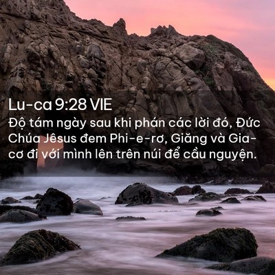 Picture 02 - Lu-ca 9:28 VIE - Độ tám ngày sau khi phán các lời đó, - Bible Verse Picture