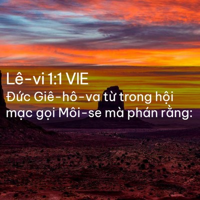 Picture 02 - Lê-vi 1:1 VIE - Đức Giê-hô-va từ trong hội mạc gọi - Bible Verse Picture